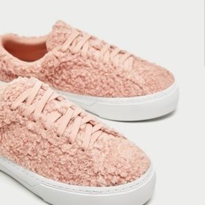 Zara fuzzy sneakers